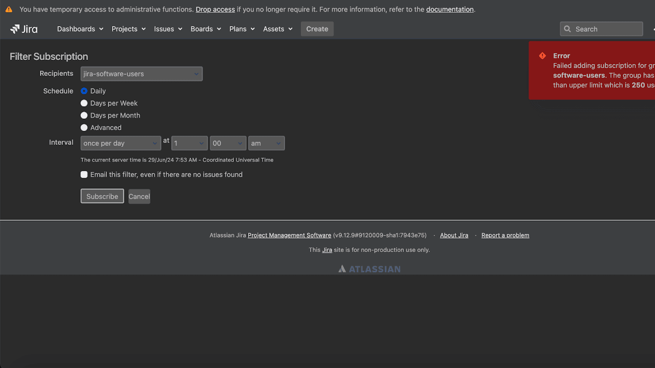 Restrict Large Group Subscriptions